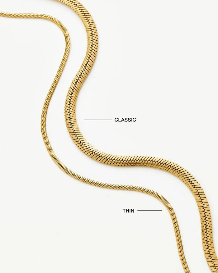 Thin Snake Chain Bracelet | 18ct Gold Plated Bracelets Missoma