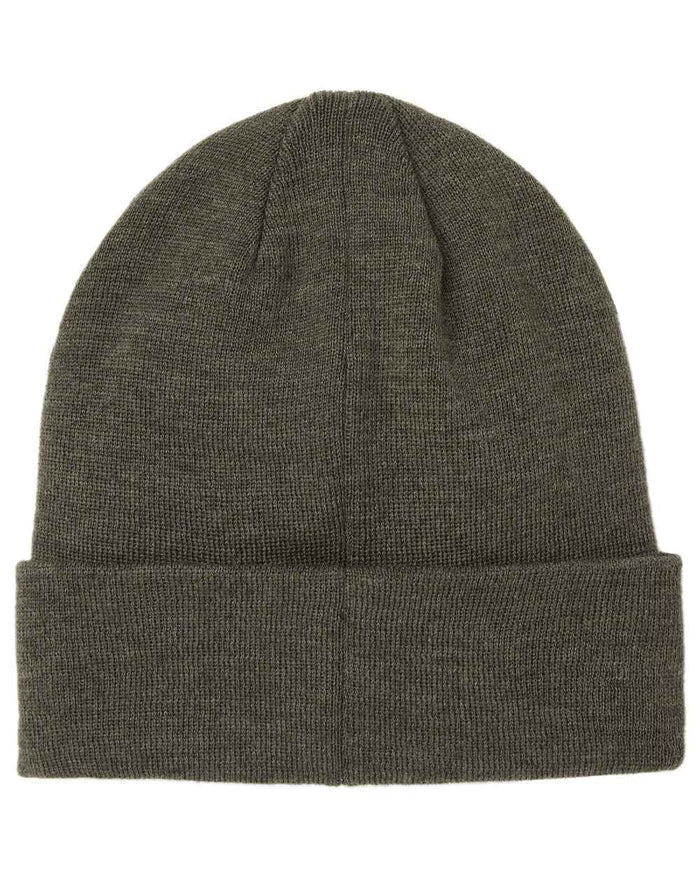 Olive Coloured Tilley Hydrowool Beanie on white background #colour_olive