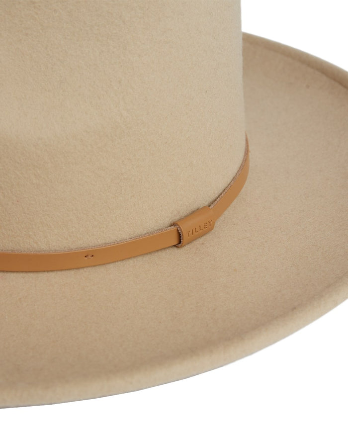 Bone Coloured Tilley New Jasper Hat on white background #colour_bone