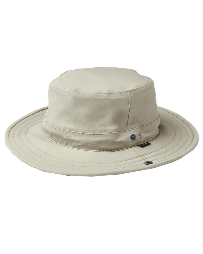Stone Coloured Tilley Rain Hat On A White Background #colour_stone