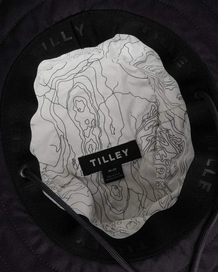 Black Coloured Tilley Thermashield T3 on white background #colour_black