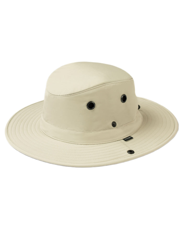 Stone Green coloured Tilley TWS1 All Weather Hat on white background #colour_stone-green