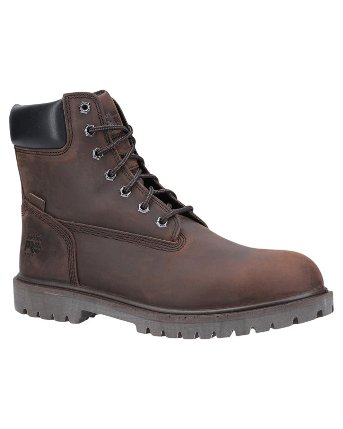 Brown ccoloured Timberland Pro Iconic Safety Toe Work Boots on White Background
#colour_brown