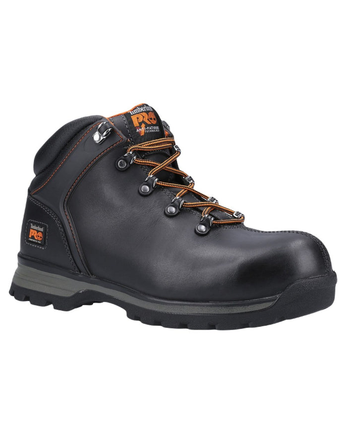 Black Coloured Timberland Pro Mens Splitrock XT Composite Toe Work Boots 2.0 on White Background
#colour_black