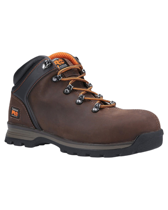 Brown Coloured Timberland Pro Mens Splitrock XT Composite Toe Work Boots 2.0 on White Background
#colour_brown