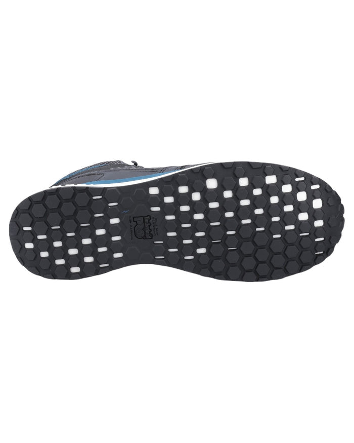 Black Blue Coloured Timberland Pro Mens Reaxion Mid Composite Safety Boots 2.0 on White Background
#colour_black-blue