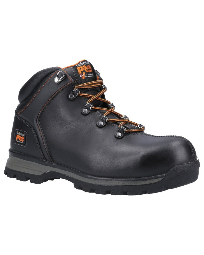 Black coloured Timberland Pro Splitrock XT Composite Safety Toe Work Boots on white background #colour_black