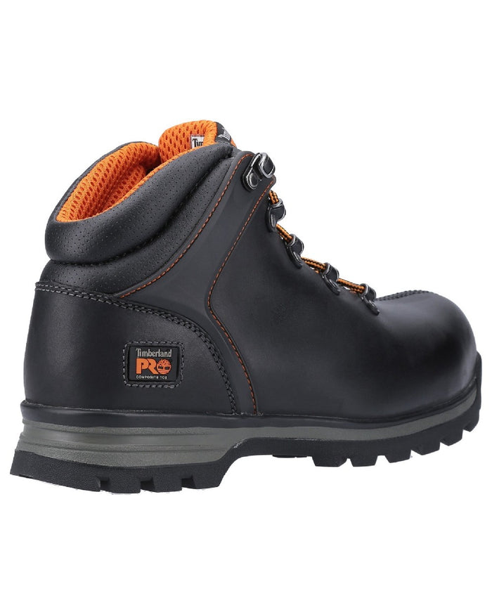 Black coloured Timberland Pro Splitrock XT Composite Safety Toe Work Boots on white background #colour_black
