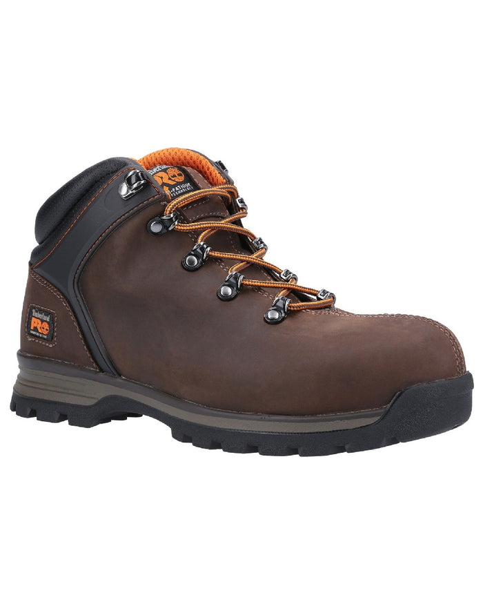 Brown coloured Timberland Pro Splitrock XT Composite Safety Toe Work Boots on white background #colour_brown