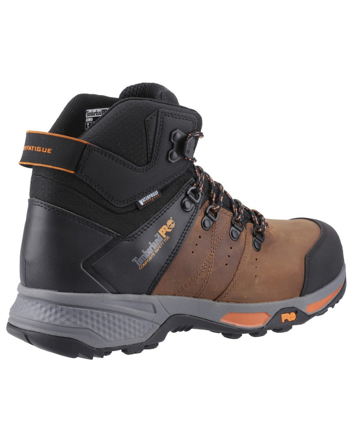 Brown coloured Timberland Pro Switchback Work Boots on white background #colour_brown