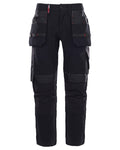 Black coloured TuffStuff Apex Flex Trousers on White background #colour_black