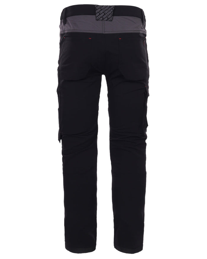 Black coloured TuffStuff Evo Flex Trousers on White background #colour_black