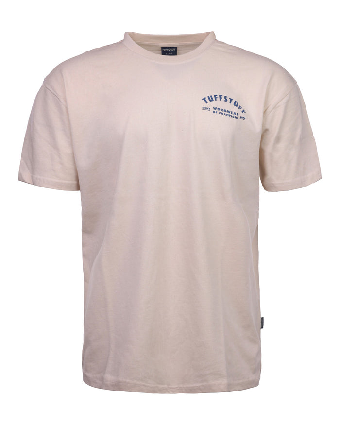 White coloured TuffStuff Icon T-Shirt on White background #colour_white