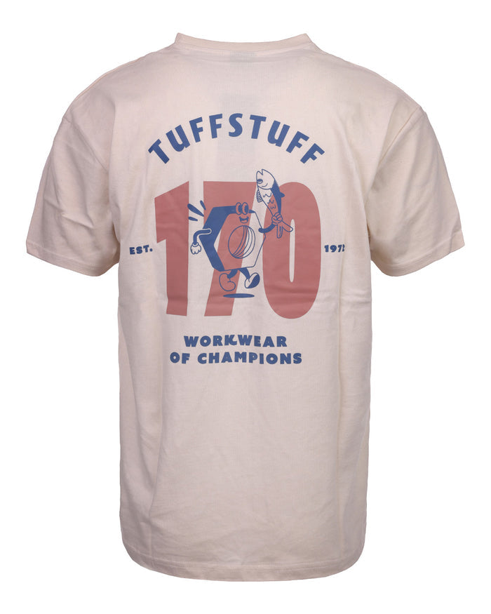 White coloured TuffStuff Icon T-Shirt on White background #colour_white