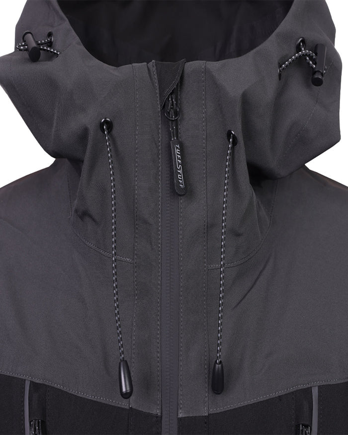 Black coloured TuffStuff ProShell Jacket on white background #colour_black