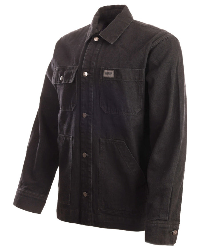Black coloured TuffStuff Ranger Jacket on white background #colour_black