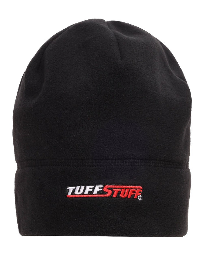 Black coloured TuffStuff Winter Bundle Beanie on white background #colour_black