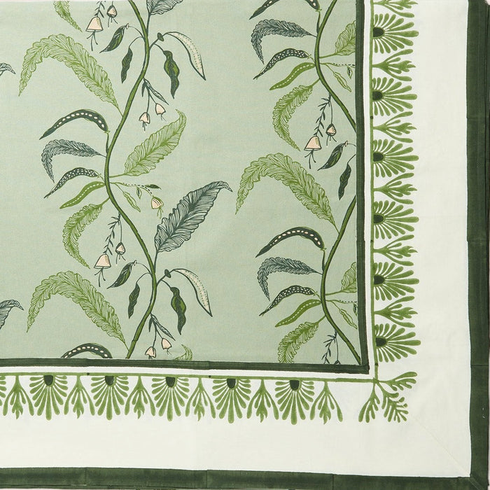 Tuileries Tablecloth Blockprinted Trim