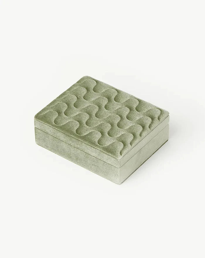 Velvet Jewellery Box | Sage Green Accessories Missoma