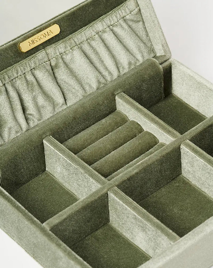 Velvet Jewellery Box | Sage Green Accessories Missoma