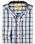 Brown Light Blue Coloured Verney Carron Vouzon Shirt On A White Background