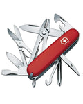 Red coloured Victorinox Deluxe Tinker Swiss Army Pocket Knife on white background #colour_red