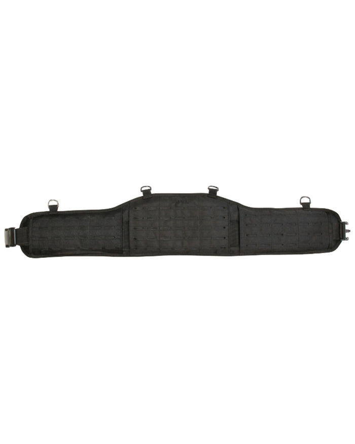 Black Coloured Viper Lazer Waist Belt on white background #colour_black