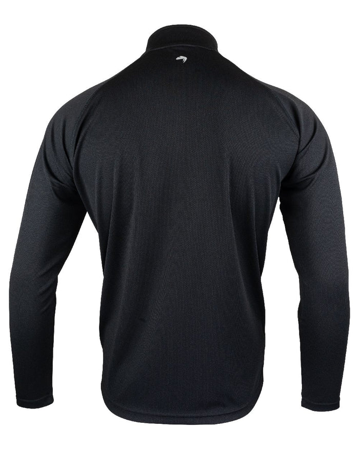 Black Coloured Viper Mesh-Tech Armour Top on white background #colour_black