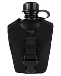 Black Coloured Viper Modular Water Bottle and Pouch on white background #colour_black