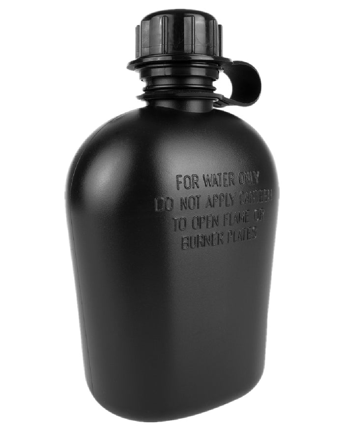 Black Coloured Viper Modular Water Bottle and Pouch on white background #colour_black