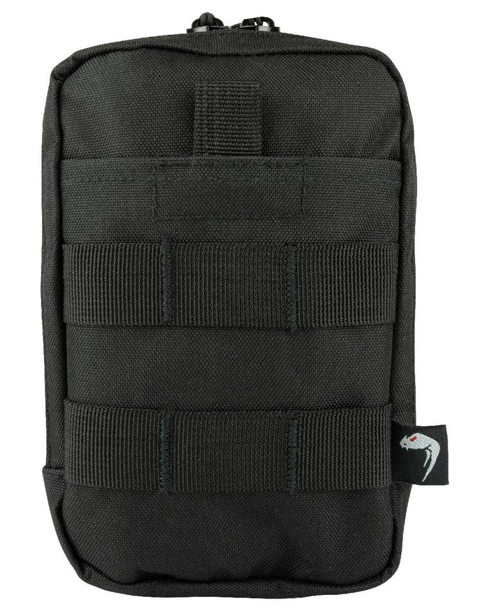 Black Coloured Viper Splitter Pouch on white background #colour_black