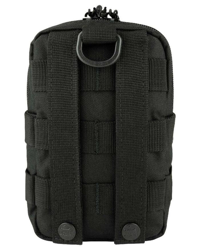 Black Coloured Viper Splitter Pouch on white background #colour_black