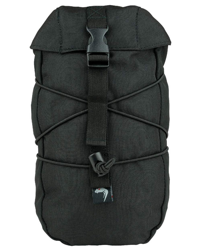 Black Coloured Viper Stuffa Pouch on white background #colour_black