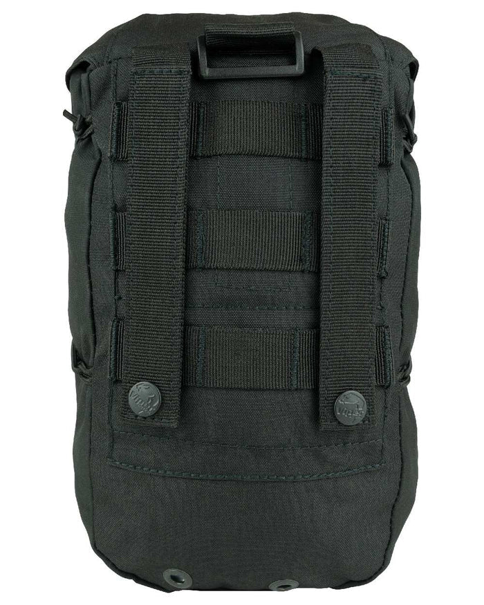 Black Coloured Viper Stuffa Pouch on white background #colour_black