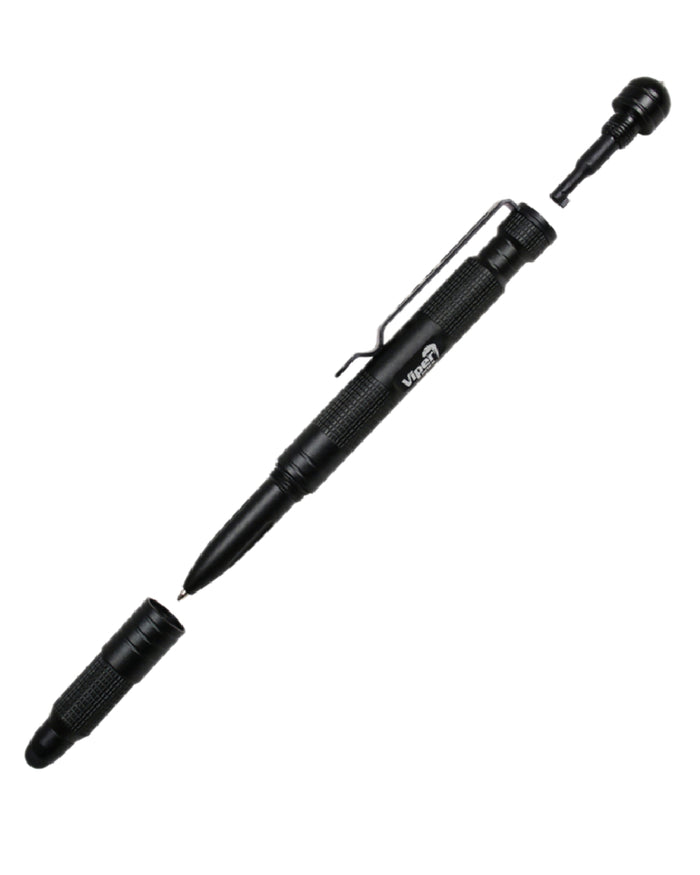 Black Coloured Viper Tactical Pen on white background #colour_black