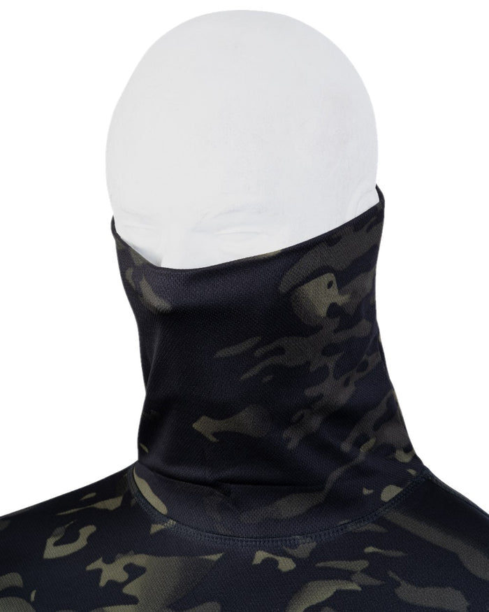 VCAM Black Coloured Viper Tactical Roll Neck Top on white background #colour_vcam-black