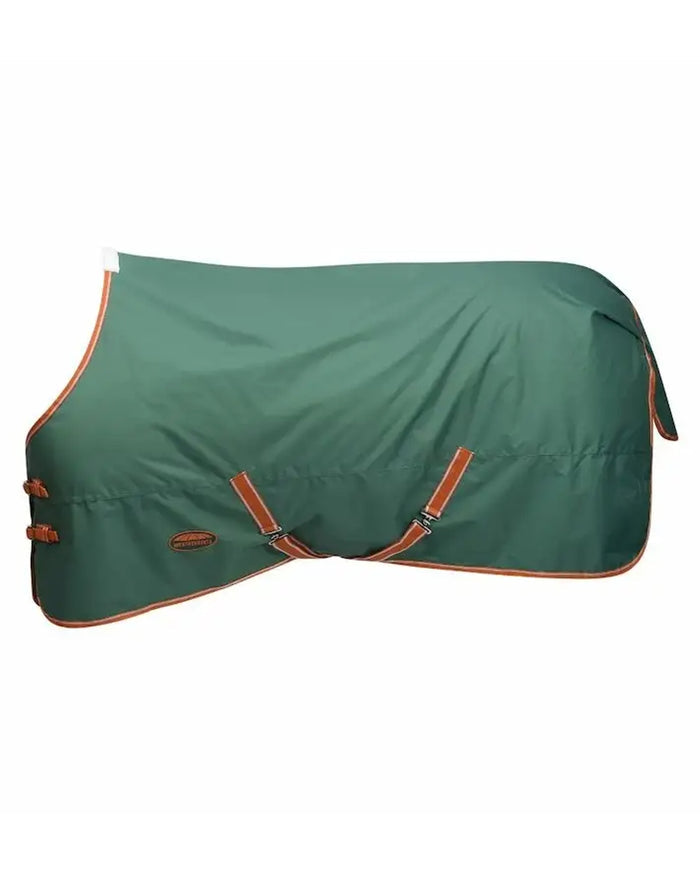 Green Burnt Orange White coloured Weatherbeeta ComFiTec Tyro Standard Neck Medium on white background #colour_green-burnt-orange-white