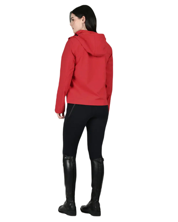 Bittersweet Coloured WeatherBeeta Jackson Waterproof Jacket On A White Background #colour_bittersweet-red