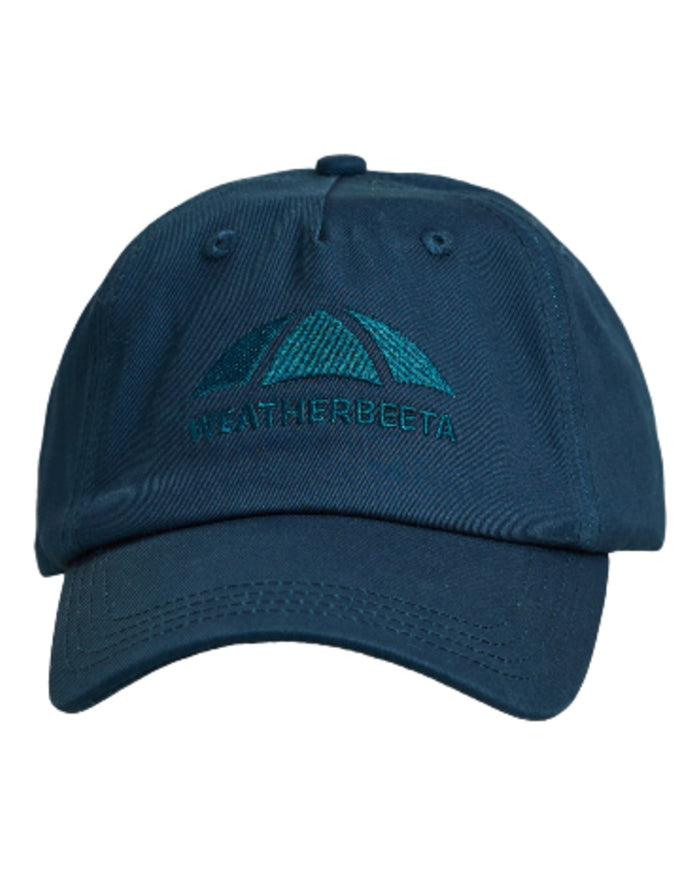 Navy coloured WeatherBeeta Performance Cotton Cap on white background #colour_navy