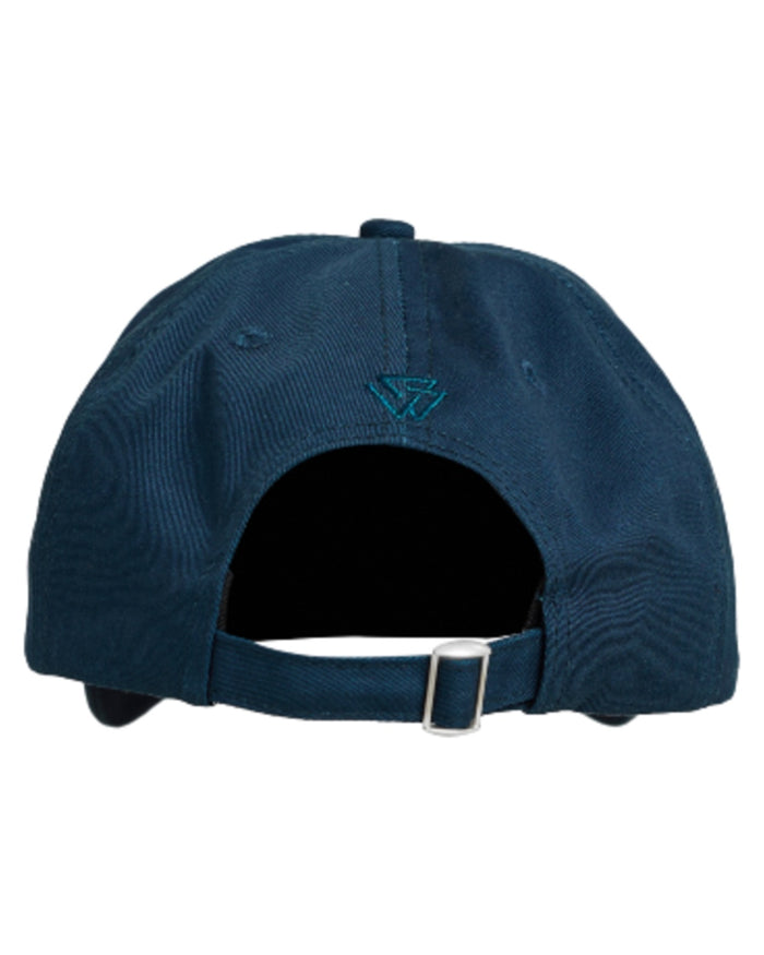 Navy coloured WeatherBeeta Performance Cotton Cap on white background #colour_navy