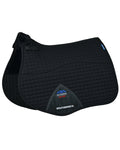 Black coloured WeatherBeeta Prime Air-Tec Comfy Fleece All-Purpose Saddle Pad on white background #colour_black