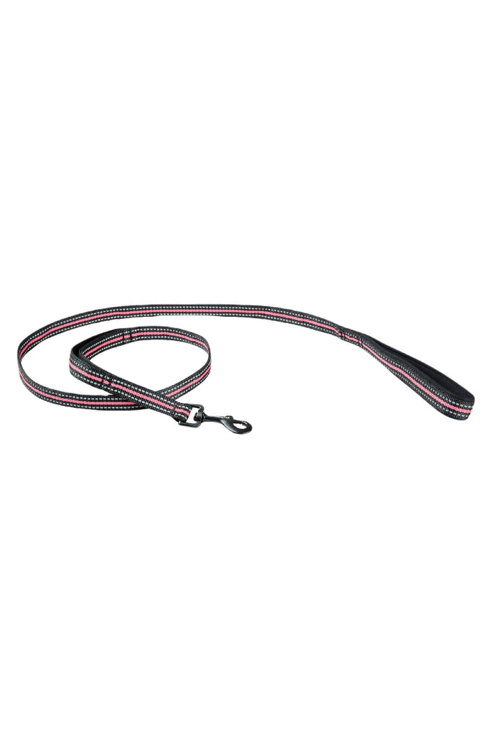 WeatherBeeta Reflective Dog Lead in Pink/Black #colour_pink-black