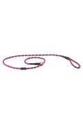 WeatherBeeta Rope Leather Slip Dog Lead in Burgundy/Brown #colour_burgundy-brown