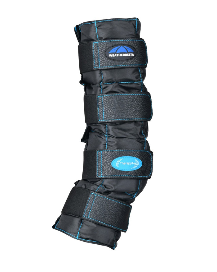 Black Coloured WeatherBeeta Therapy-Tec II Gel Ice Boots on white background #colour_black