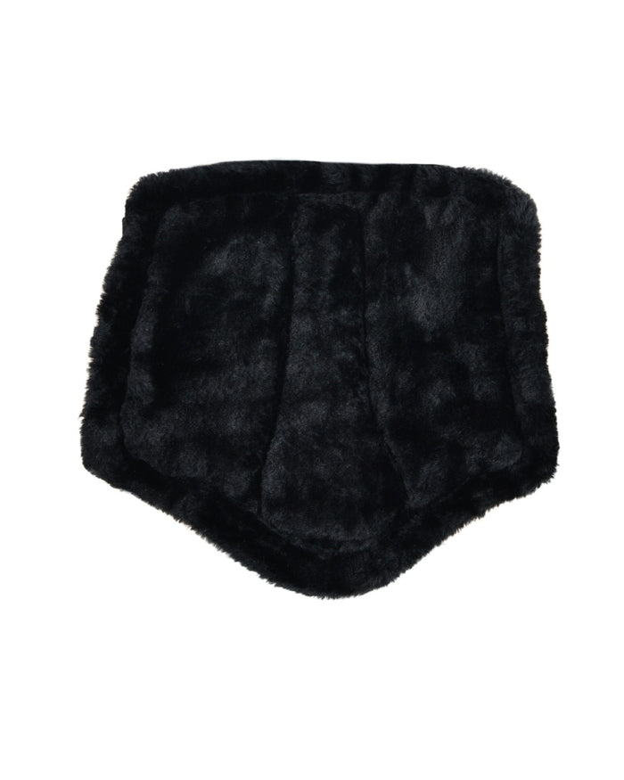 Black Coloured WeatherBeeta Tough-Tec Comfy Fleece Brushing Boots on white background #colour_black