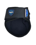 Black Coloured WeatherBeeta Tough-Tec Essential Fetlock Boots on white background #colour_black