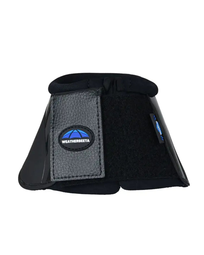 Black Coloured WeatherBeeta Tough-Tec Impact Bell Boots on white background #colour_black
