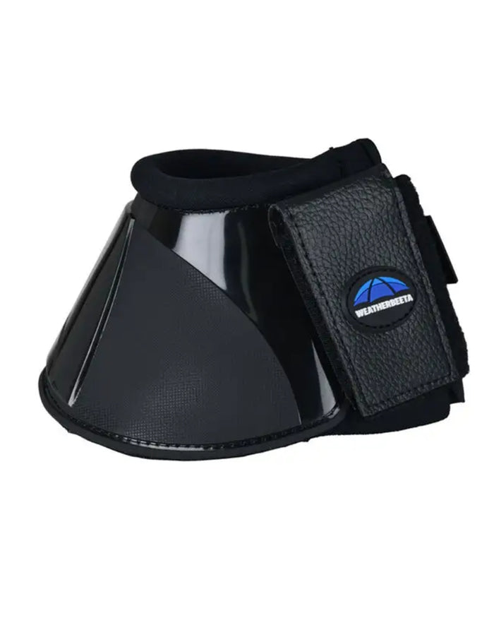 Black Coloured WeatherBeeta Tough-Tec Impact Bell Boots on white background #colour_black