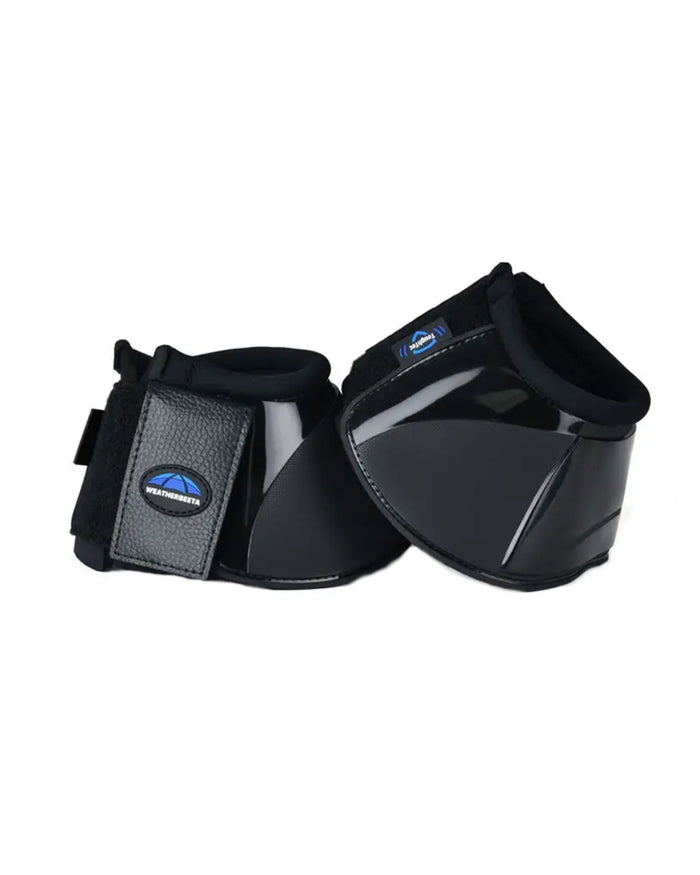 Black Coloured WeatherBeeta Tough-Tec Impact Bell Boots on white background #colour_black
