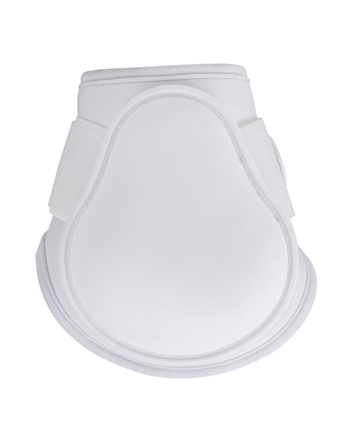 White Coloured WeatherBeeta Tough-Tec Prime Fetlock Boots on white background #colour_white